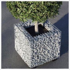 Габион ландшафтный кашпо спиральный оцинкованный (Ц) СК 0,55х0,55х1х4х50х50 мм ГОСТ Р 58120-2018